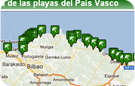 Mapa de las playas de Euskadi